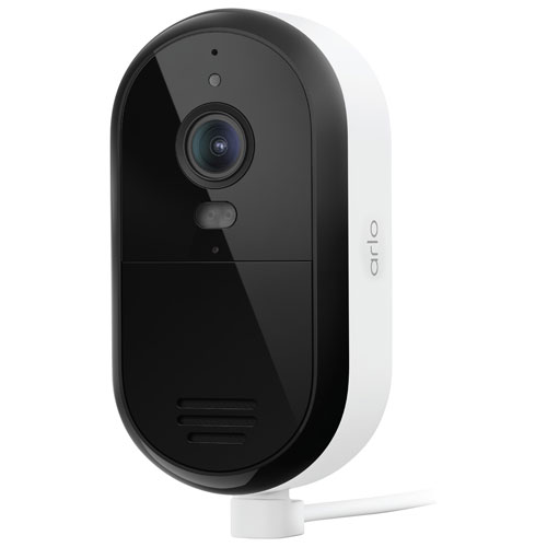Caméra de surveillance d'extérieur 2K à brancher avec fil Arlo Essential - Blanc