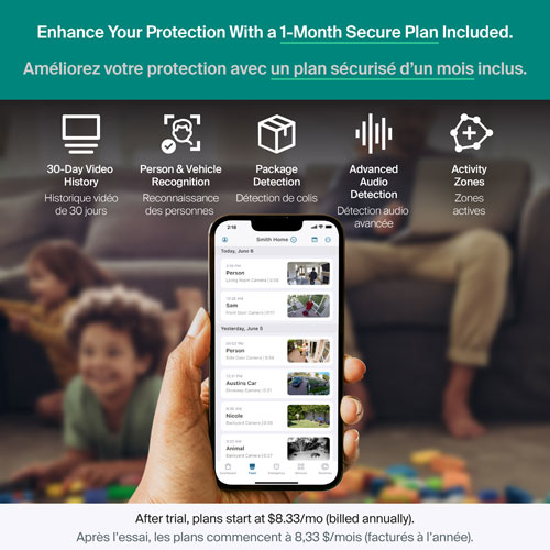 Arlo Essential Wired Plug-In Powered Outdoor 2K Security Camera - White