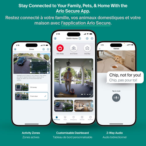 Arlo Essential Wired Plug-In Powered Outdoor 2K Security Camera - White