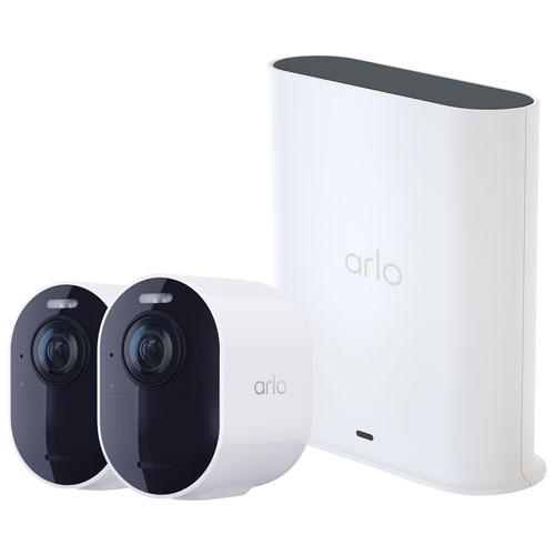 Caméra de surveillance sans fil HDR 4K 3e génération Arlo Ultra - Blanc - Paquet de 2