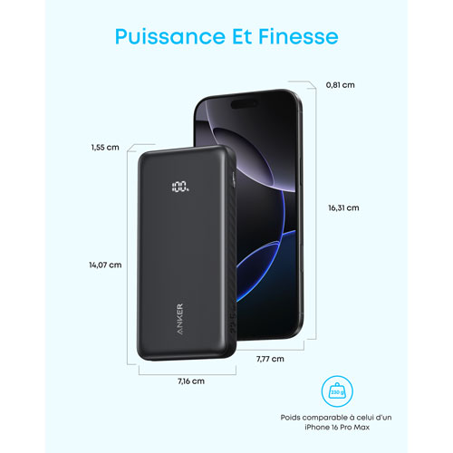 Anker Zolo 10000mAh 22.5W USB-A/USB-C Power Bank