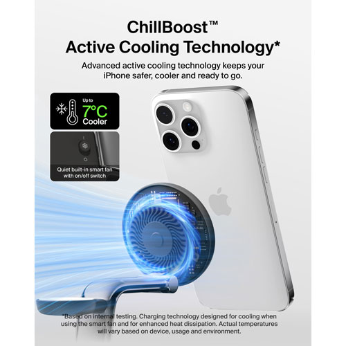 Belkin 3-in-1 25W Qi2 Wireless Charging Stand - Grey