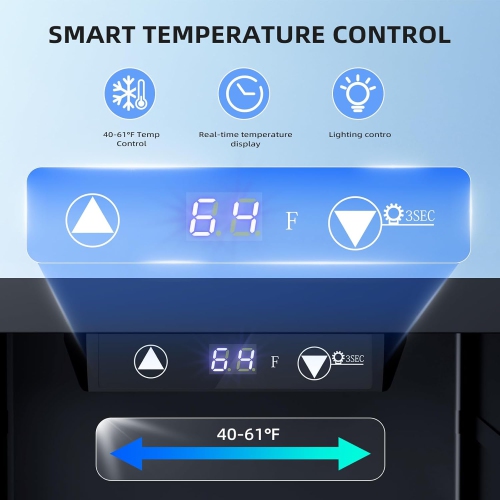 ZAFRO 0.6Cu. Ft. Freestanding Wine Cellar Mini Fridge, 4-Bottle Red Wine with 6-Can Beverage Refrigerator, Quiet Compressor, LED Light and Display,