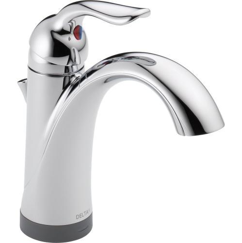 Delta Faucet Lahara Single-Handle Bathroom Faucet with Diamond Seal Technology and Drain Assembly