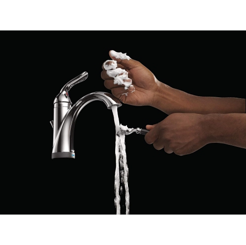 Delta Faucet Lahara Single-Handle Bathroom Faucet with Diamond Seal Technology and Drain Assembly