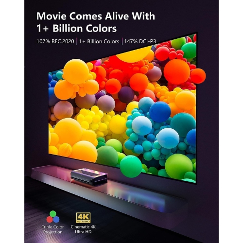 Refurbished-LTV-3000 Pro 4K Smart UHD 3D Triple Laser Ultra Short Throw Projector with HDR10+, Dolby Vision & Atmos