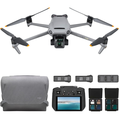 Ensemble Cine Premium Mavic 3 de DJI – Drone avec caméra 4/3 CMOS Hasselblad, vidéo 5,1K, capteur d'obstacles omnidirectionnel, vol 46 minutes