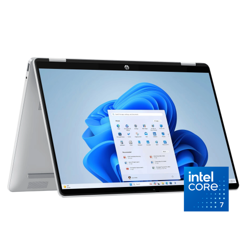 HP  Omnibook X Flip 2-In-1 Laptop- Silver( 14" 2K Touchscreen Display/ Amd Ryzen Ai 7 350/1Tb SSD/24GB Ram/win 11 Pro)