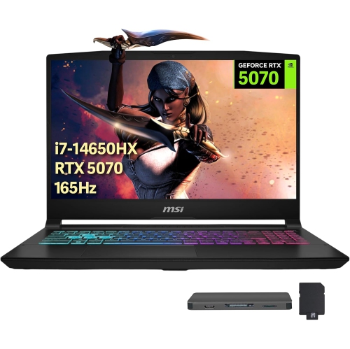 MSI Katana 15.6" QHD IPS 165Hz Gaming Laptop, Intel i7-14650HX, GeForce RTX 5070 8GB GDDR7, 1TB SSD, 32GB DDR5, RGB Keyboard, Win 11 Pro, Black,