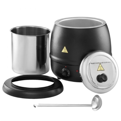 Réchaud à soupe commercial VEVOR WS-HTB10, bouilloire à soupe électrique 10 Qt avec commande de température réglable, chauffe-plats en acier