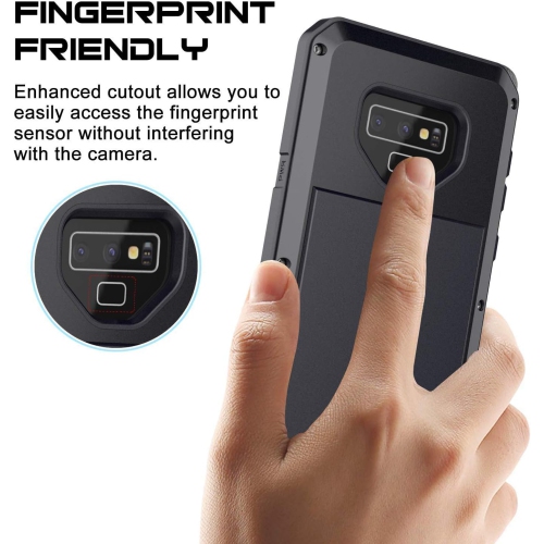 Convient pour Samsung Galaxy Note9 étui protecteur pour téléphone mobile extérieur étanche et antichoc triple coque - noir