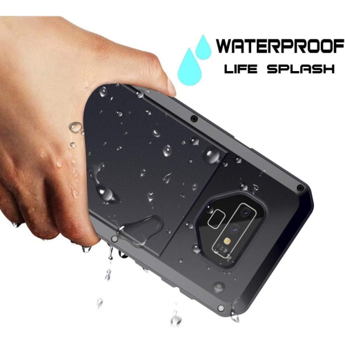 Convient pour Samsung Galaxy Note9 étui protecteur pour téléphone mobile extérieur étanche et antichoc triple coque - noir