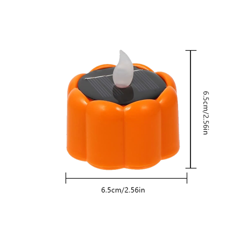 6-piece solar decorative candle light outdoor Halloween pumpkin lantern decoration Ghost Festival party atmosphere induction candle light