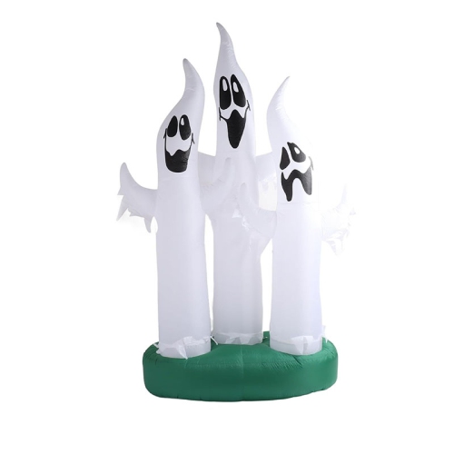 Inflatable Horror Ghost Set, 1.2m Outdoor Garden Decoration, LED Flash Waterproof Halloween Party Props Inflatable Haunted House Scene Decoration -