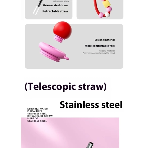 ins new earth cup cartoon straw water cup student portable cute 316 stainless steel insulation cup ball cup - yellow