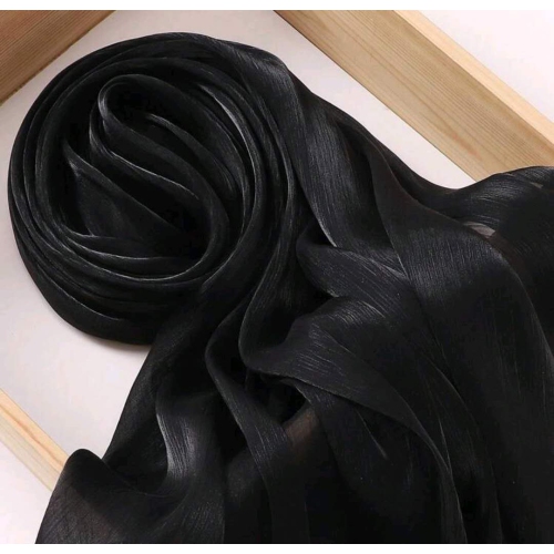 Premium Soft Shimmer Hijab Head Scarf for Islamic Muslim Hair Wraps Women Lightweight Scarves Sheer Crepe Shawl - Color 6