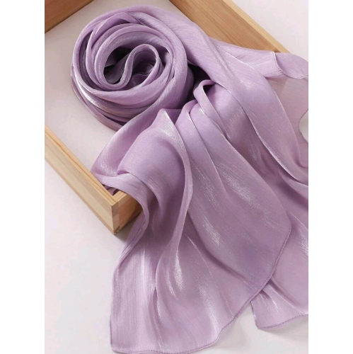 SUPERSHIELD  Premium Soft Shimmer Hijab Head Scarf for Islamic Muslim Hair Wraps Women Lightweight Scarves Sheer Crepe Shawl - Color 17 In Multicolor