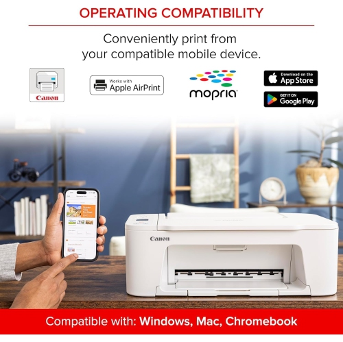 Canon PIXMA TS3720 Wireless All-in-One Printer - White