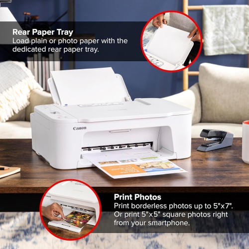 Canon PIXMA TS3720 Wireless All-in-One Printer - White