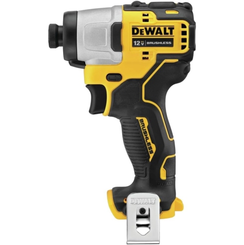 Tournevis à percussion compact sans fil DeWALT 12 V MAX Xtreme, 1/4 sans balais, avec technologie d'entraînement de précision (DCF801B) (outil