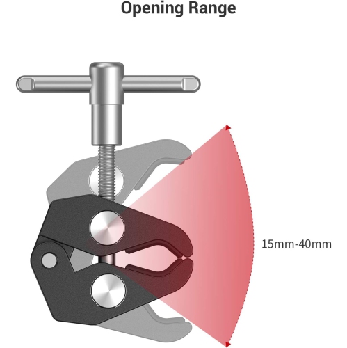 SmallRig 2 Pack Super Clamp w/1/4 and 3/8" Threads, Camera Clamps Clip Mount Crab Clamp for DSLR Cameras, Lights, Umbrellas, Hooks, Shelves, Rods,