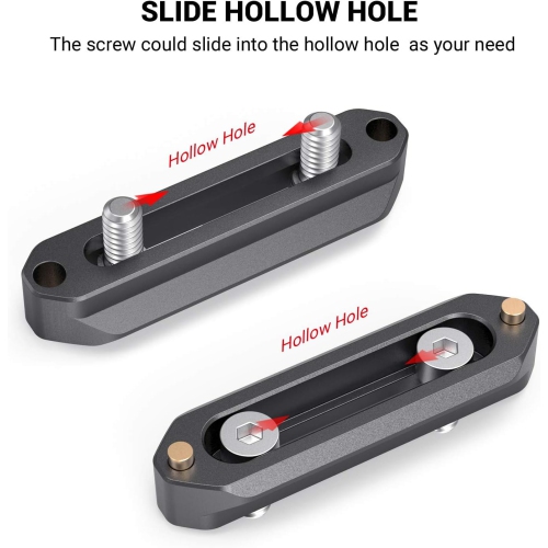 SmallRig Quick Release Safety NATO Rail 70mm Long with Spring Loaded Pins for RED Epic/Scarlet, for Black Magic Camera, NATO Rail Rigs - 1195B