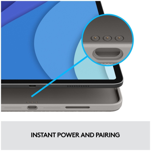 Logitech Combo Touch iPad Pro 11-inch Keyboard Case - Detachable Backlit Keyboard - Oxford Grey (920-010095)