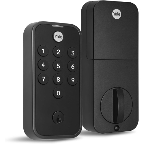 Yale – Serrure de porte avant à pêne dormant avec pavé numérique, YED210-NR-BSP