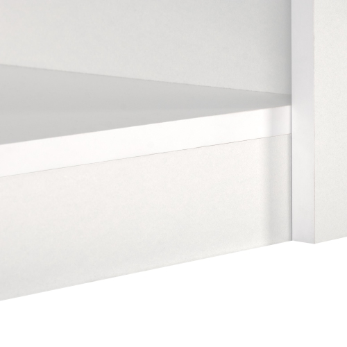 CorLiving Caldwell White Engineered Wood Arched Top Adult Bookcase with 5 Shelves