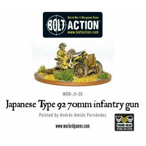 WARLORD GAMES  Bolt Action Imperial Japanese Type 92 70MM Gun New - Wgb-Ji-26