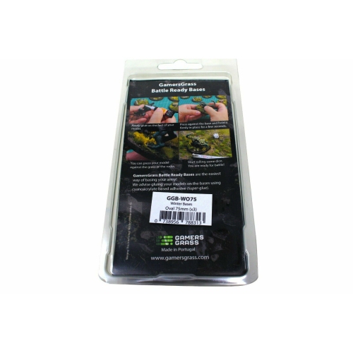 Gamers Grass Winter Bases Oval 75mm