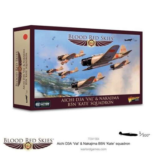WARLORD GAMES  Blood Skies Aichi D3A 'val' & Nakajima B5N 'kate' Squadron New In Red