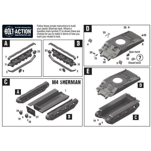 Bolt Action M4 Sherman Medium Tank New