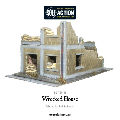 Bolt Action Wrecked House Terrain New - WG-TER-46