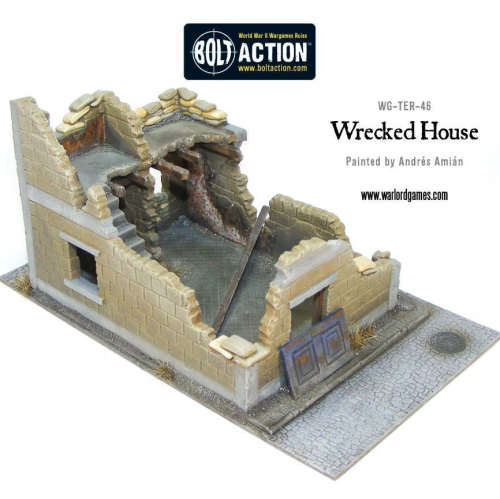 Bolt Action Wrecked House Terrain New - WG-TER-46