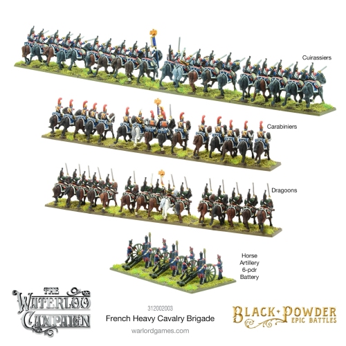 Black Powder Epic Battles: Waterloo - French Heavy Cavalry Brigade New