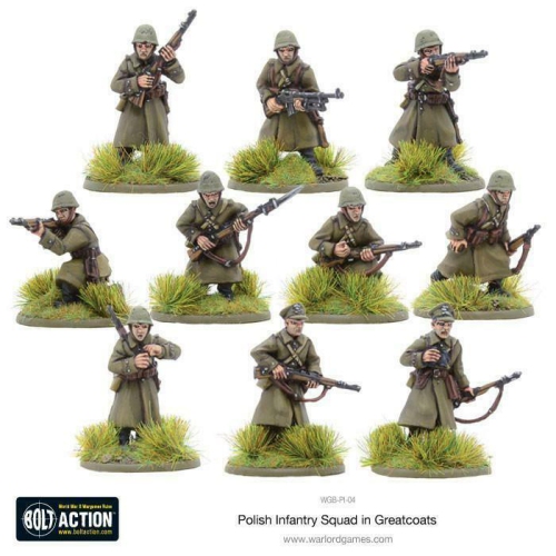 Bolt Action Polish Infantry Squad in Greatcoats New