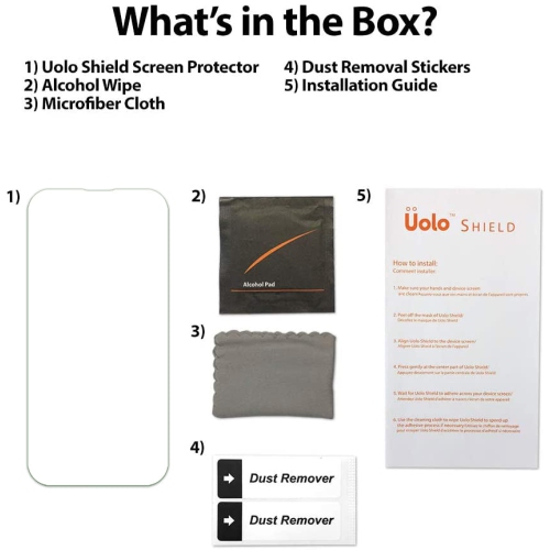 Étui [Shield] d'Uolo pour iPhone 17 Pro Max, verre trempé incassable, clarté HD [étui], plateau d'alignement