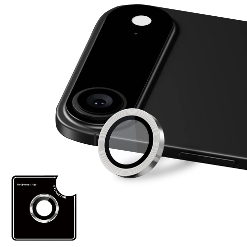 Verre [Shield] d'Uolo pour caméra d'iPhone Air, protecteur d'écran pour caméra d'iPhone 17 Air - Argenté