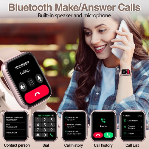 Smart Watch for Men Women with Bluetooth Call,Alexa Built-in Smartwatch,1.83"DIY Dial Fitness Watch with Sleep Heart Rate SpO2 Monitor,100+ Sport