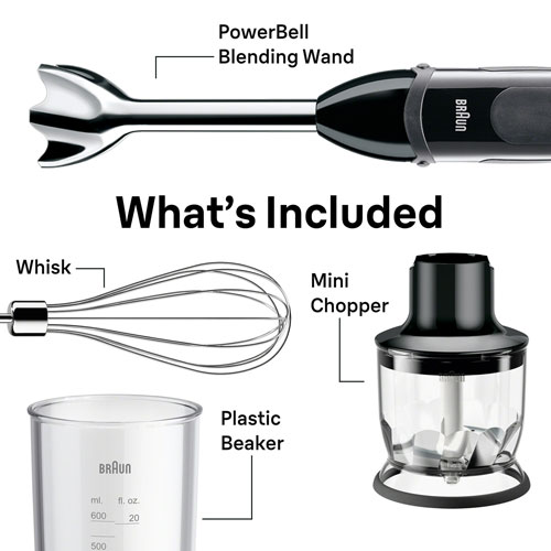 Braun MultiQuick 5 Vario 0.4L 400-Watt Hand Blender - Black