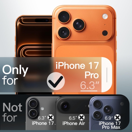 IPhone 17 Pro de 6,3 po, protection antichoc de qualité militaire contre les chutes, étui de téléphone minimaliste givré et translucide,