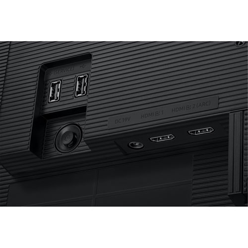 Moniteur de jeu DEL VA HD intégrale 60 Hz de 32 po de Samsung avec temps de réponse de 4 ms gris à gris (LS32FM500ENXZA) - Noir