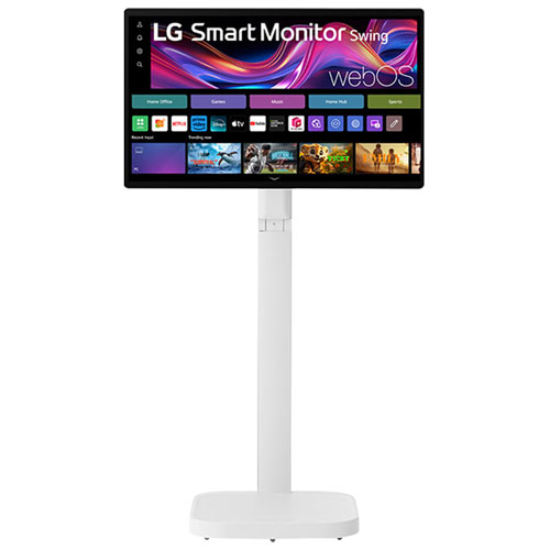 Moniteur intelligent tactile DEL IPS UHD 4K gris à gris 5 ms 60 Hz 32 po de LG - Blanc