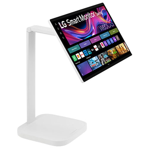 Moniteur intelligent tactile DEL IPS UHD 4K gris à gris 5 ms 60 Hz 32 po de LG - Blanc