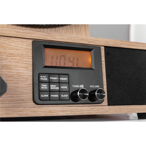 Fuse WRAP Vertical Vinyl Record Player Turntable with Bluetooth In/Out and FM Radio