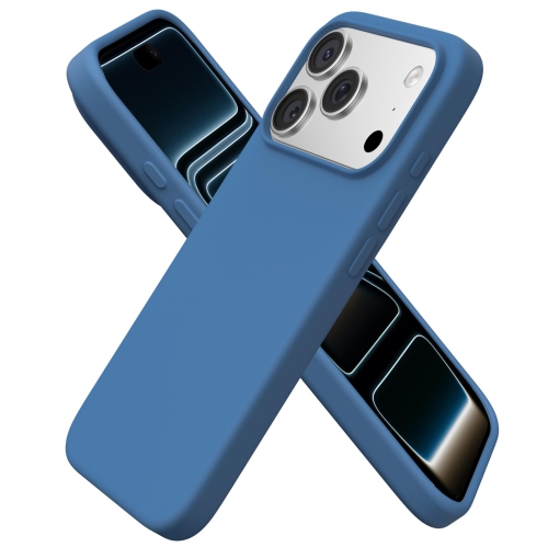 HLD  Compatible w Iphone 17 Pro Case, Slim Liquid Silicone 4 Layers Soft Gel Rubber Shockproof Protective Phone Case 6.3" w Anti-Scratch Microfiber