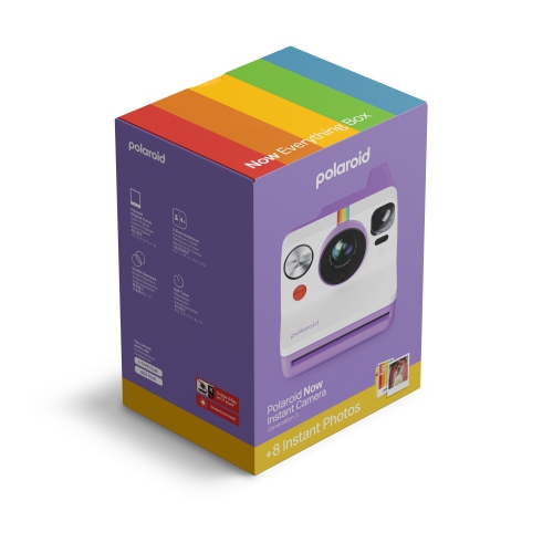 Polaroid Now Generation 3 Instant Camera + Color Film Bundle - Purple