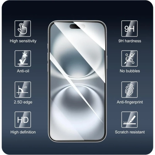 Paquet de 3 protecteurs d'écran en verre trempé pour iPhone 17