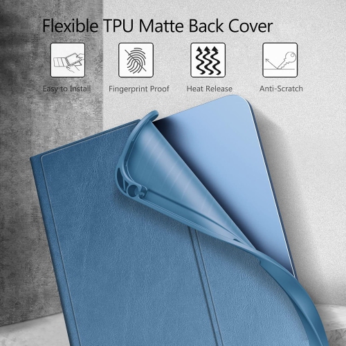 Étui-clavier Fintie pour iPad 11ᵉ Génération 11 pouces (2025), iPad 10ᵉ Génération 10,9 pouces (2022) - Couverture arrière souple en TPUR avec